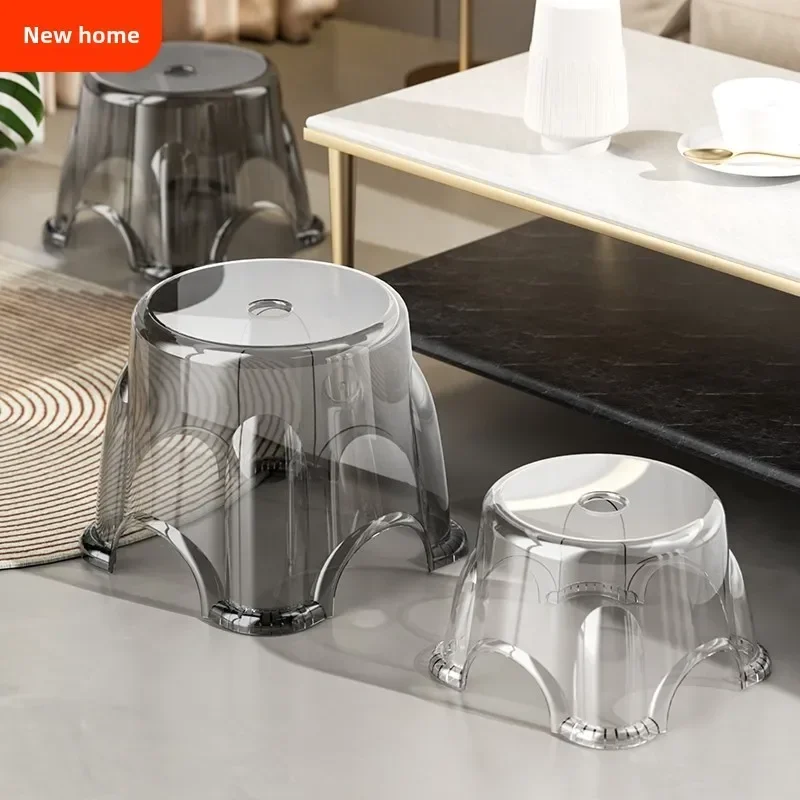 

Small Plastic Stool Household Bench Children's Round Stool Thickened Step Stool Baby Low Stackable Portable furnitureChair