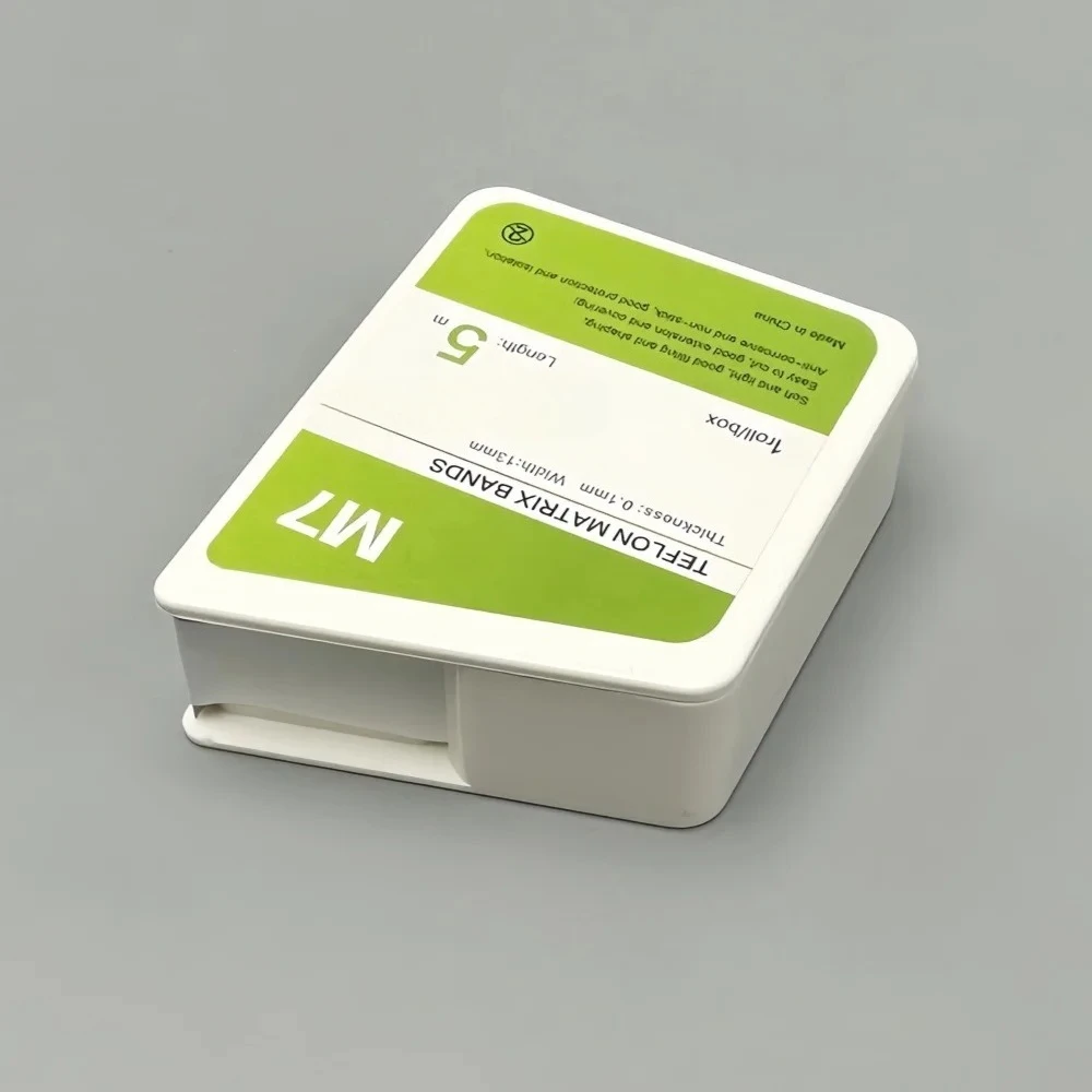 

5 шт., ленты для стоматологической матрицы, белый ремень из сырья, контурные матрицы M7, толщина 0,1 мм, матричные полоски, восстановление зубов