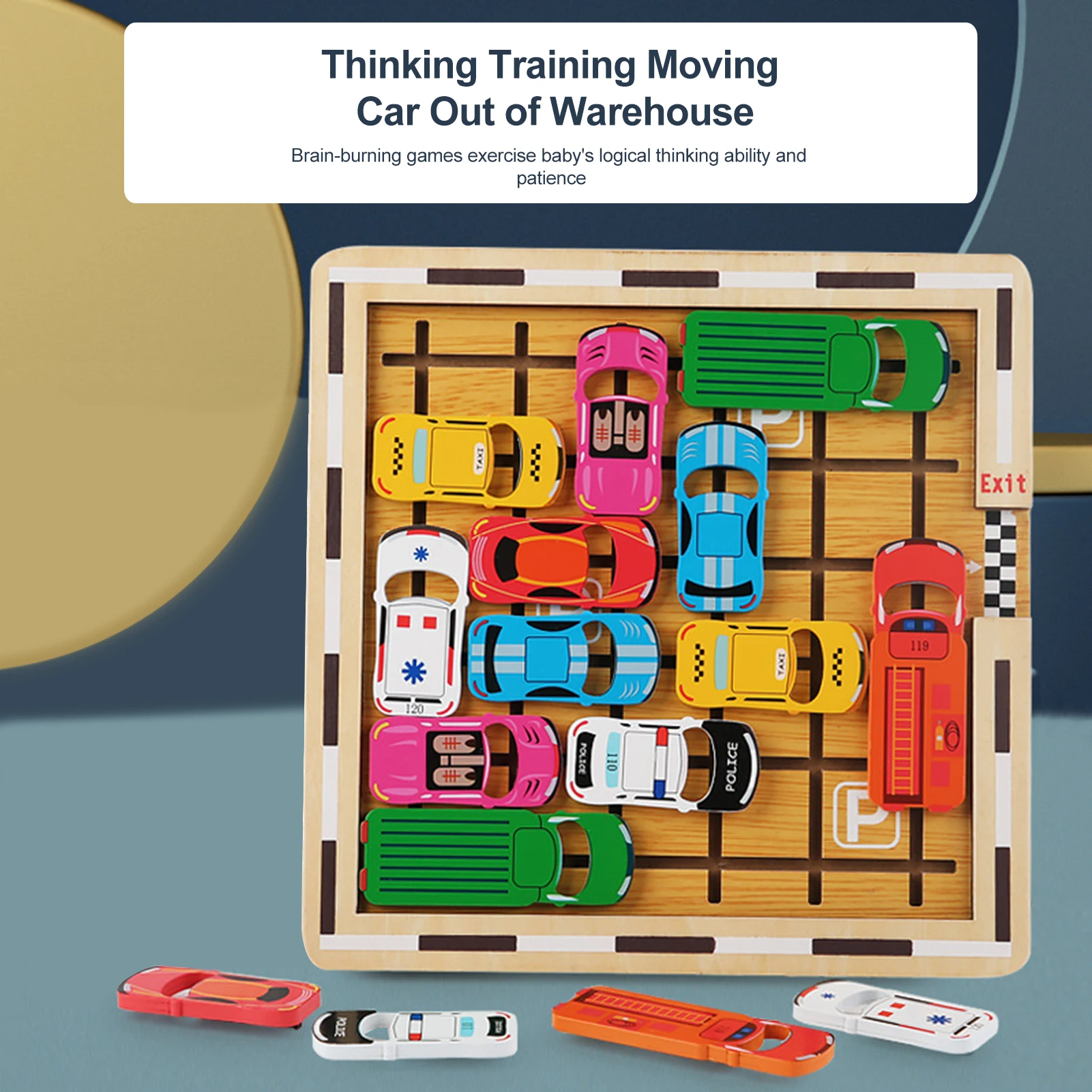 Nieuwe Houten Puzzels Spel Speelgoed Kinderen Speelgoed Automodel Doolhof Parkeerplaats Uitdaging IQ Parkeerplaats Geometrische Puzzel Educatief Speelgoed Cadeau