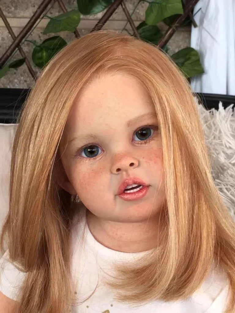 EGO 32Inches Reborn Baby Reborn Doll Kit CressidaLifelike Soft Tou ch Freckle Face  With Cloth Body