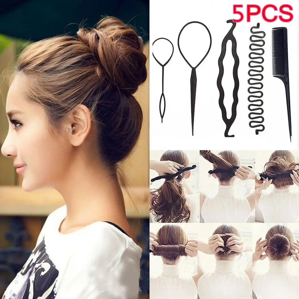 Hot DIY Ponytail  Travel Bun Roller Maker Hair Styling  Twist Curler Hair Braid Tool