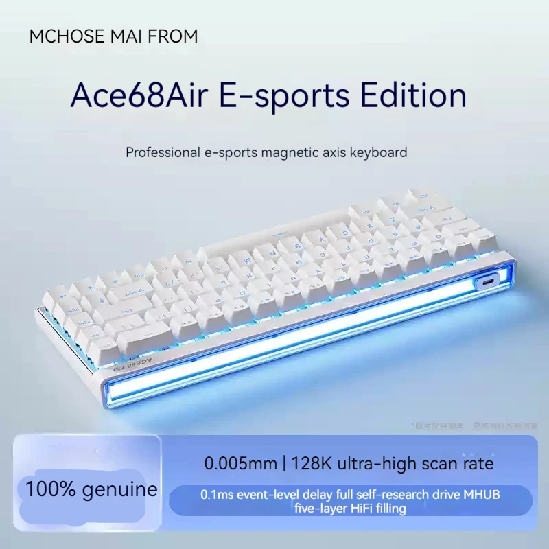 Mchose Ace68 Ace Air magnetische as mechanisch toetsenbord voor Esports Games Aangepast bedraad mechanisch toetsenbord met lage latentie Kantoor