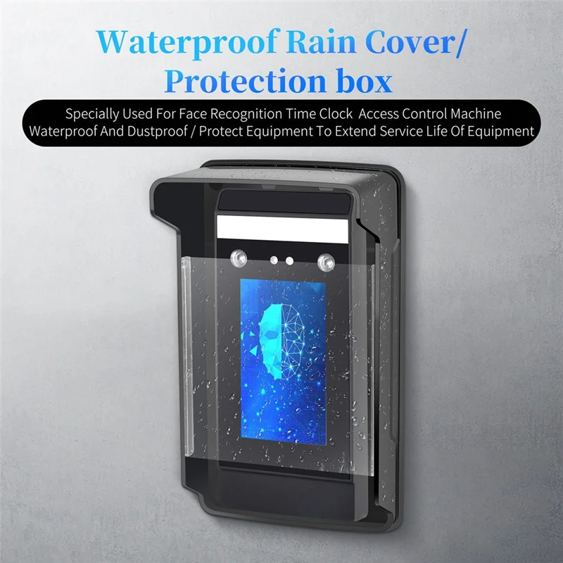 BNVN-Outdoor Waterproof Cover Rain Proof Shell With Transparent Panel For Access Control System Face Recognition Machines