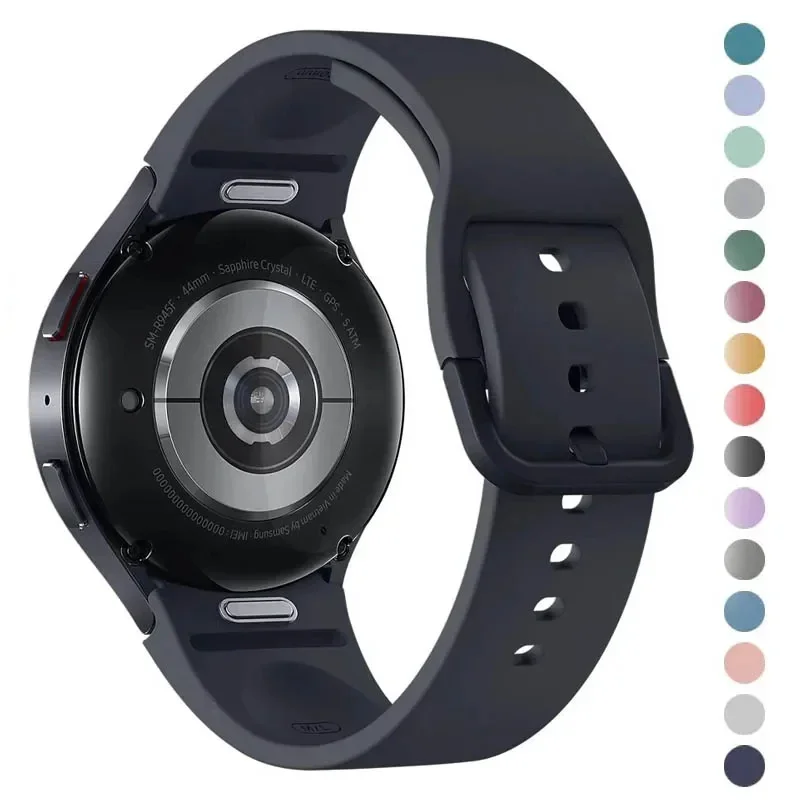 No Gaps Silicone strap for Samsung Galaxy Watch 6/4Classic 43 47mm 42 46mm 6 5 4 44/40mm Quick Fit Band for Watch 5 pro 45mm