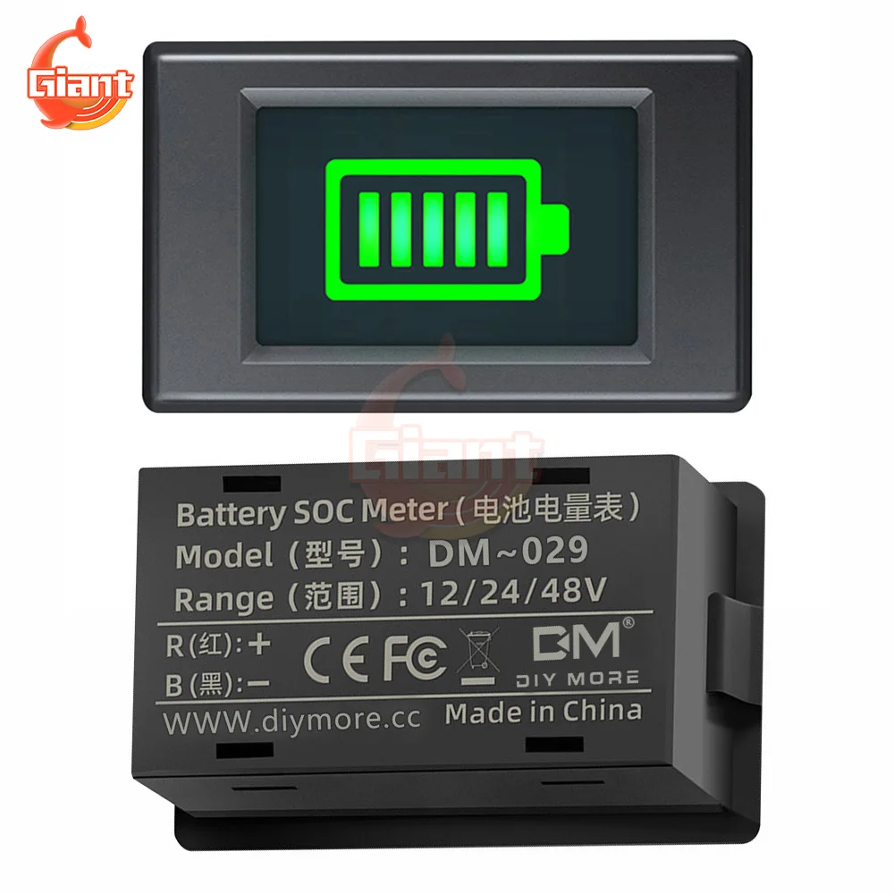 LEDディスプレイ付き電気テスター,リチウム電池付き電気テスター,高精度,DC12V-48V mAh,赤/緑