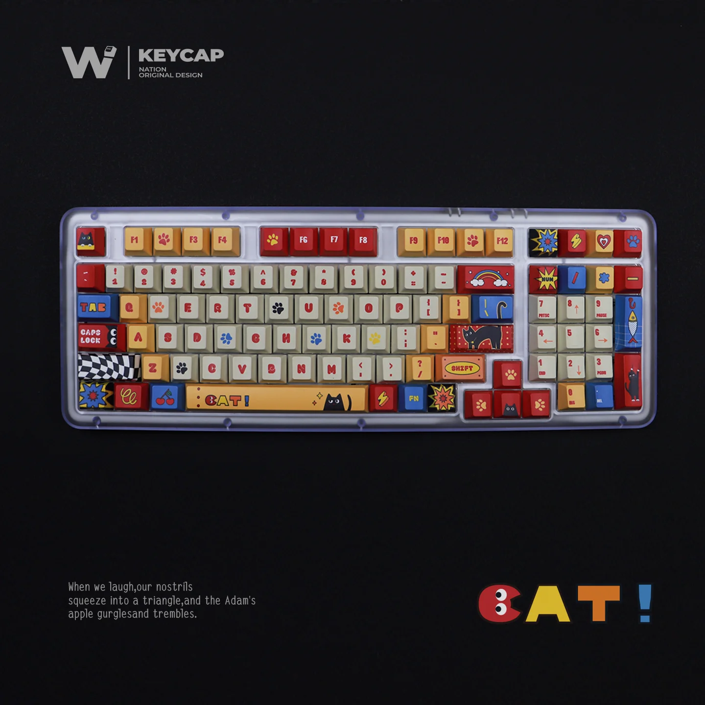 130 keys High Quality Cherry Keycaps Cartoon Cat Key cap Color Cute Game Custom Personalized Mechanical Keyboard Cap