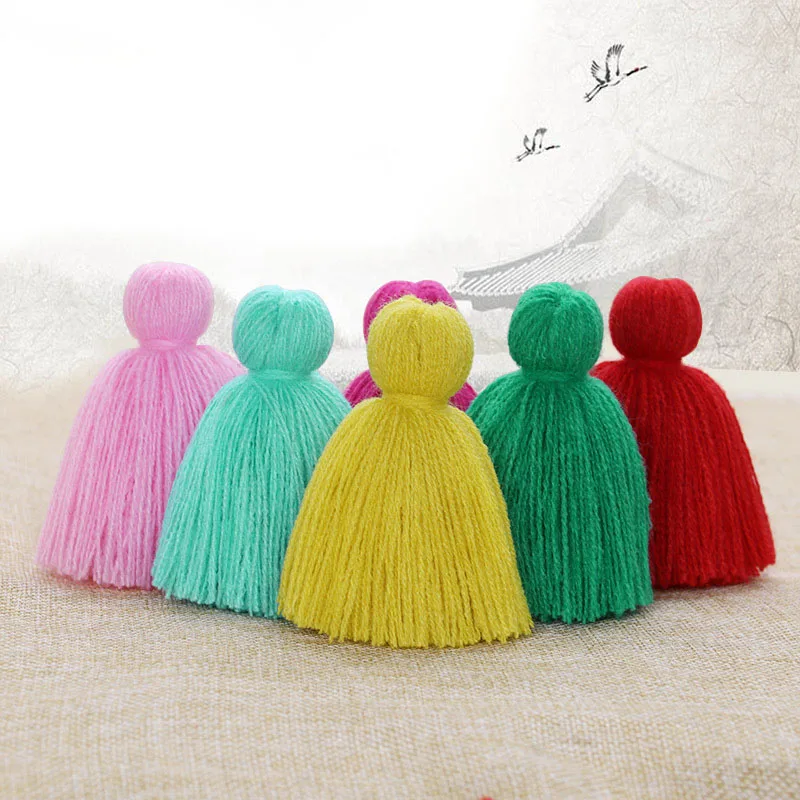 10pcs/lot 8cm Fluffy Tassels Charms Fat Tassel Trim Pendant Crafts For Jewelry Making Findings Diy Bracelet Earrings Accessories