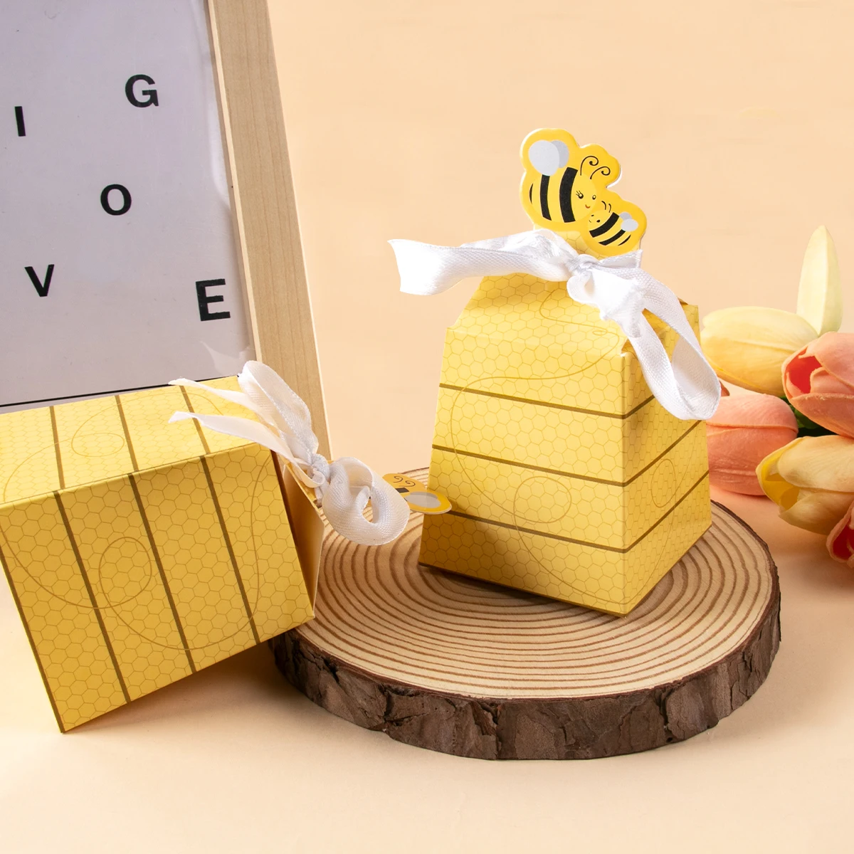 10/20pcs Biene Candy Boxen kleine Biene Thema Party Schokolade Verpackung Box Baby party Biene Geschenk box Geburtstag Dekor Party liefert