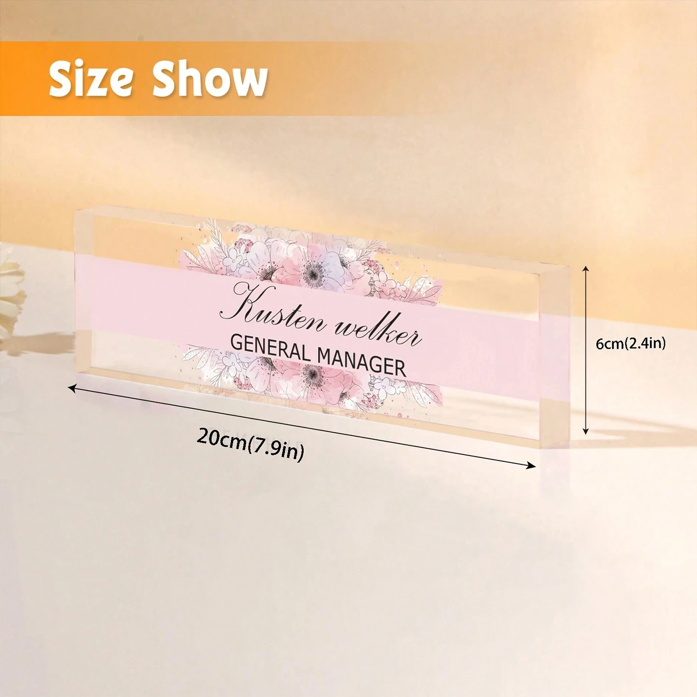 20*6CM Personalized Acrylic De - Desk Name Plate review and price