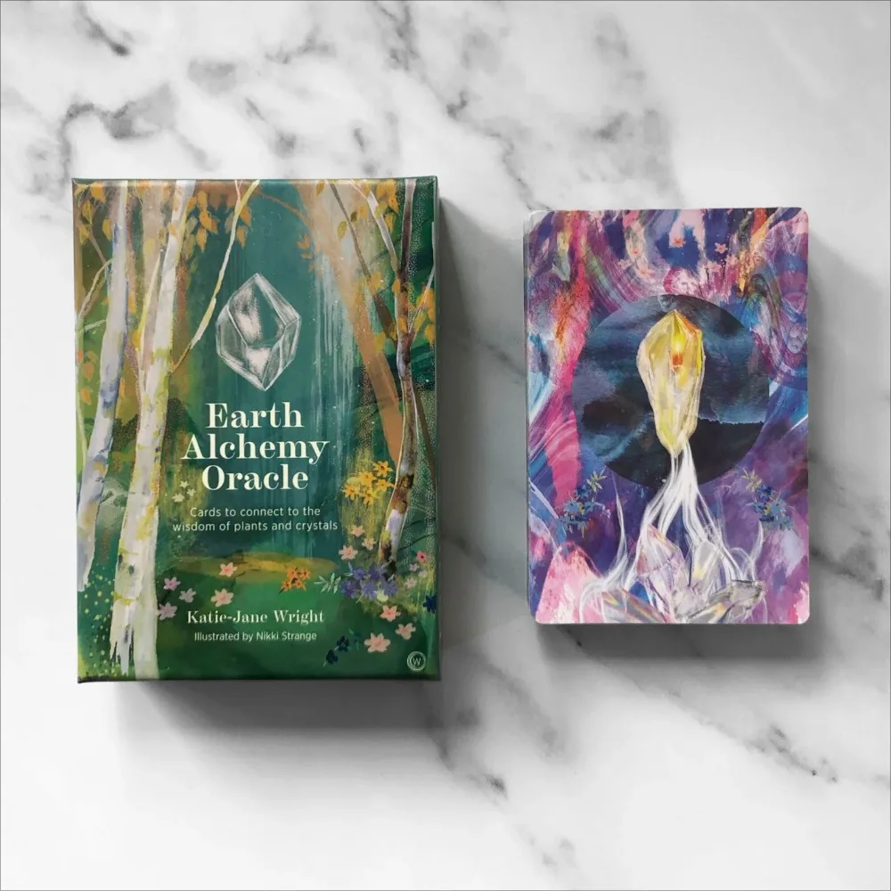 Earth Alchemy Oracle Card Deck 50 Pcs Cards Connect To The Wisdom and Beauty of The Plant and Crystal Kingdoms 10.4*7.3cm