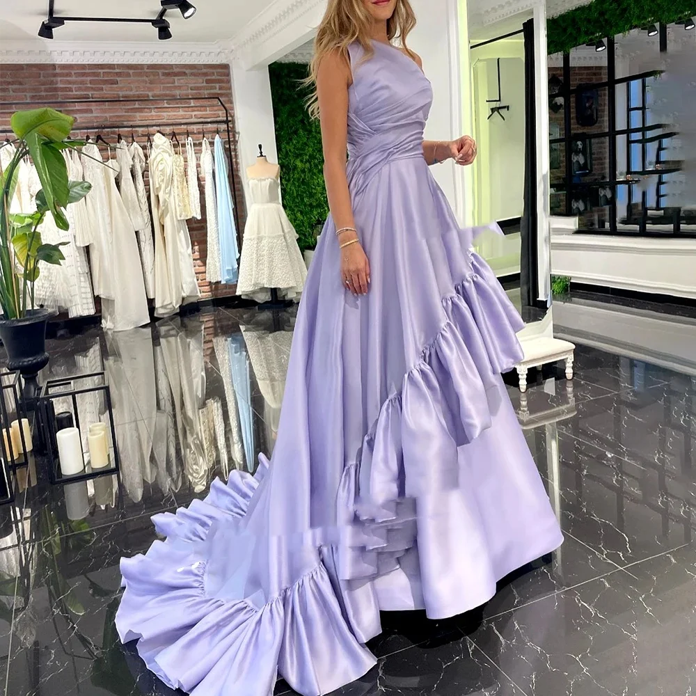 

Muloong O-Neck Sweep Train Women Elegant And Pretty Luxury Prom Dress