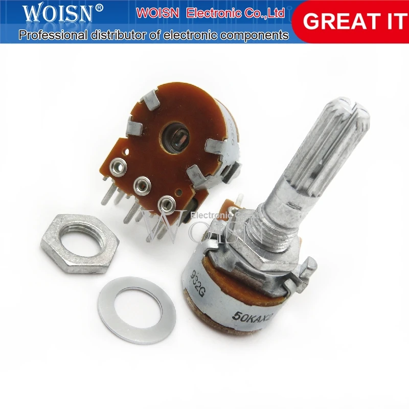 

5pcs/lot With Japan ALPS 16 type double volume potentiometer A100K 25MM flower