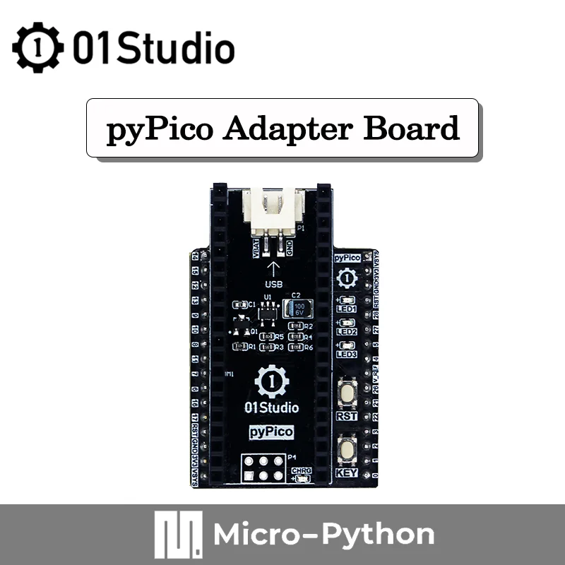 

01Studio pyPico плата адаптера, совместимая с Raspberry Pi Pico MicroPython RP2040 плата адаптера