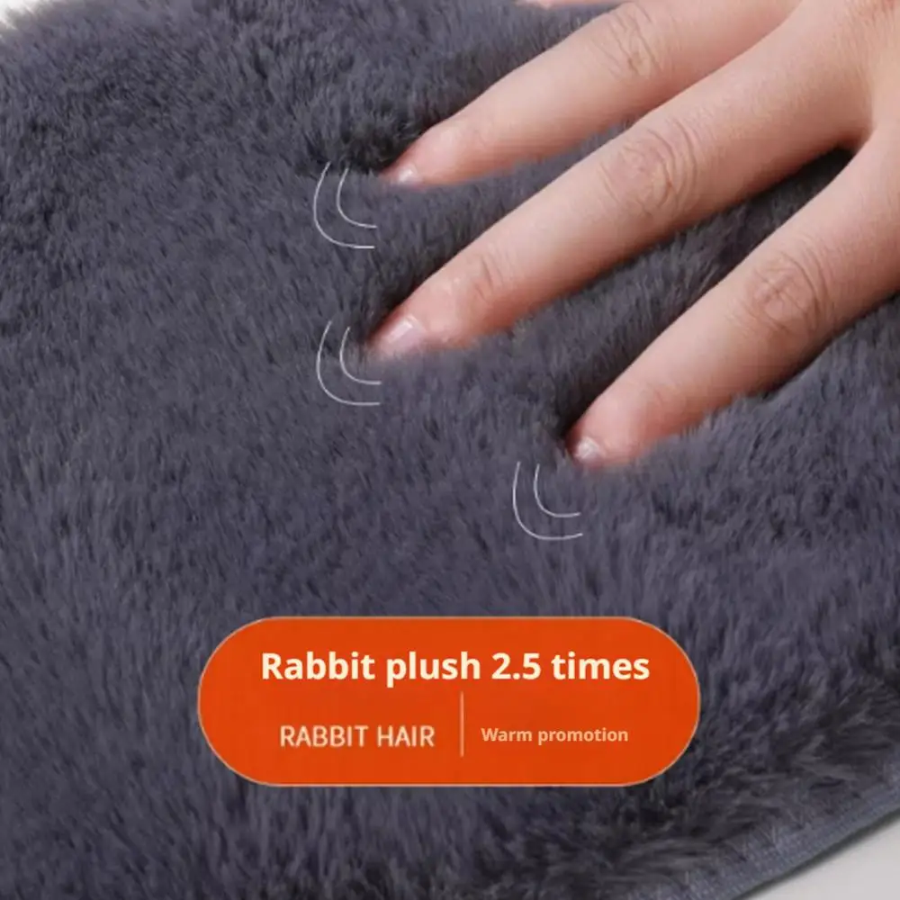 

1 Pair Winter Warm Knee Pads Thickened Winter Rabbit Fur Warm Knee Protector Anti Cold Fleece Knee Protector