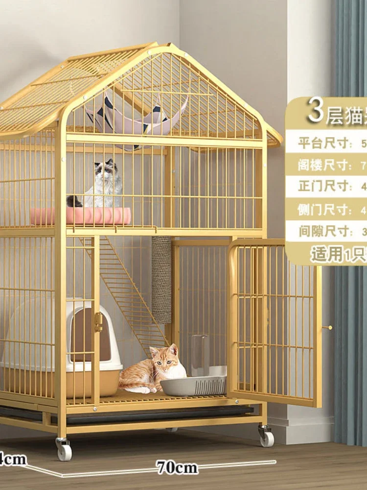 Cage Villa 3 Storey Super Large Free Space Wholesale Cat Cage Luxury Cat House