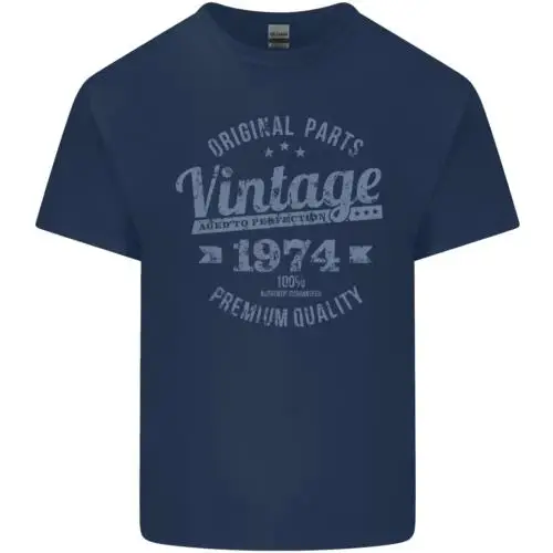 

Vintage Year 50th Birthday 1974 Mens Cotton T-Shirt Tee Top