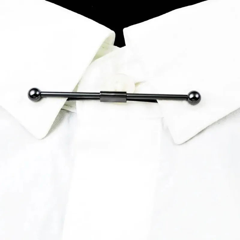 Men necklace tie pin clip cross bar tassel chain shirt collar pin wedding gift suit brooch lapel pin garment accessories