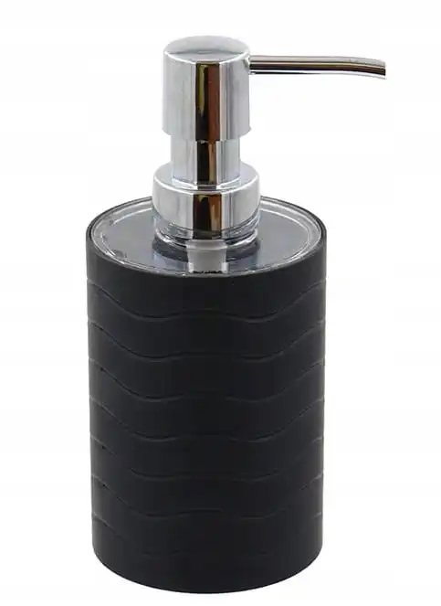 Zwarte dispenser voor vloeibare zeep 16,5x7,5 cm