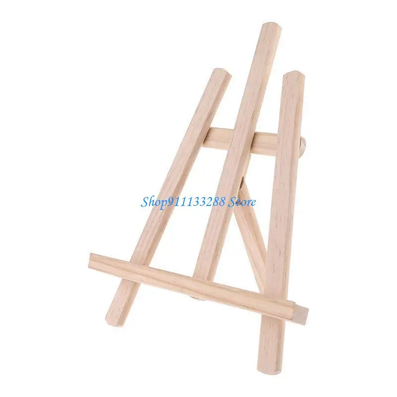G88D Small Vertical Wooden Tripod 8.2''x11'' Art Display Stand Adjustable Foldable
