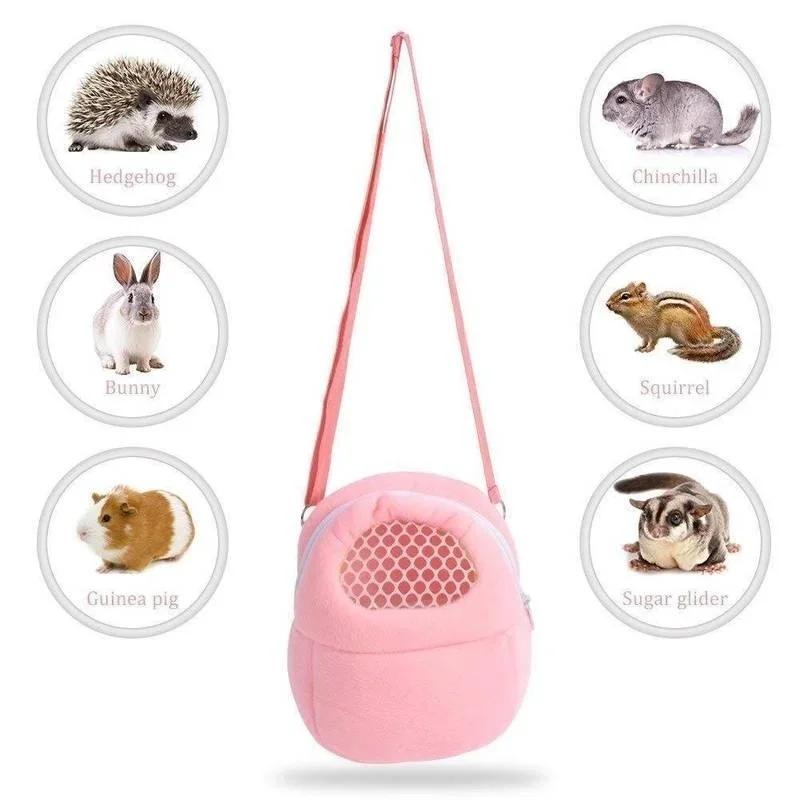 Small Pet Carrier Rabbit Cage Hamster Chinchilla Travel Warm Bags Guinea Pig Carry Pouch Bag Breathable