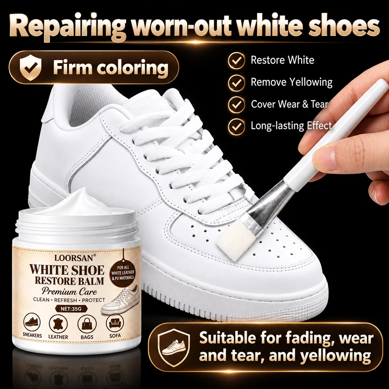 LOORSAN White Shoe Repair Crea - Sole Edge Whitener review and price