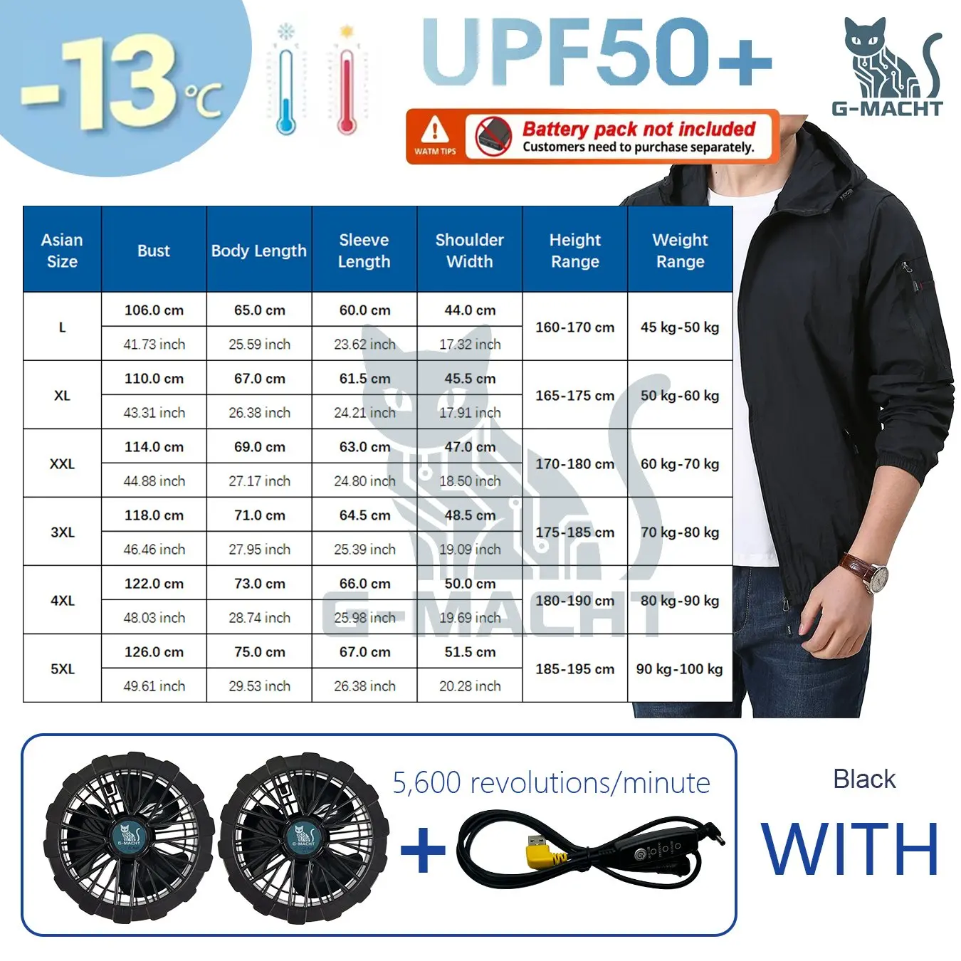 Summer Cooling 12V/5V Couples Ice Jacket Heat Resistant Fans Air Conditioner Clothes Breathable Long-sleeve UV Protection Shirt view 4