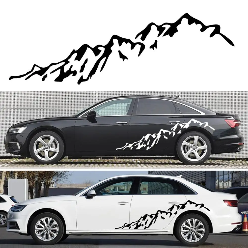 

2PCS Car Side Body Stickers Mountain Graphic Decals DIY Vinyl Sticker Decals For Car Truck SUV RV Camper Trailer