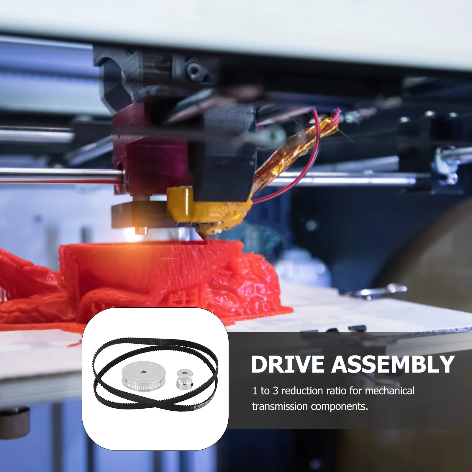 

1 Set Of Synchronous Wheel Kit 1:3 Reduction Ratio Timing Pulley For 3D Printer Belt Wheel Wear Resistant Mechanical Pulleys