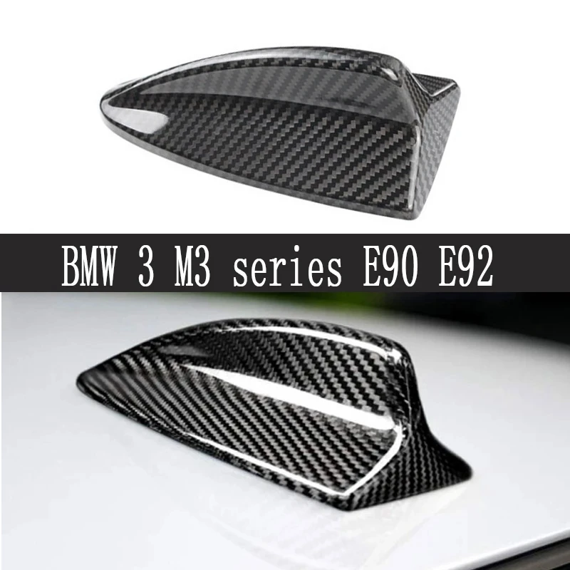 For BMW 3 M3 Series E90 E92 320 325 330i Dry Carbon fiber Shark Fin Antenna Cover Roof signal cover Car Accessories body kit