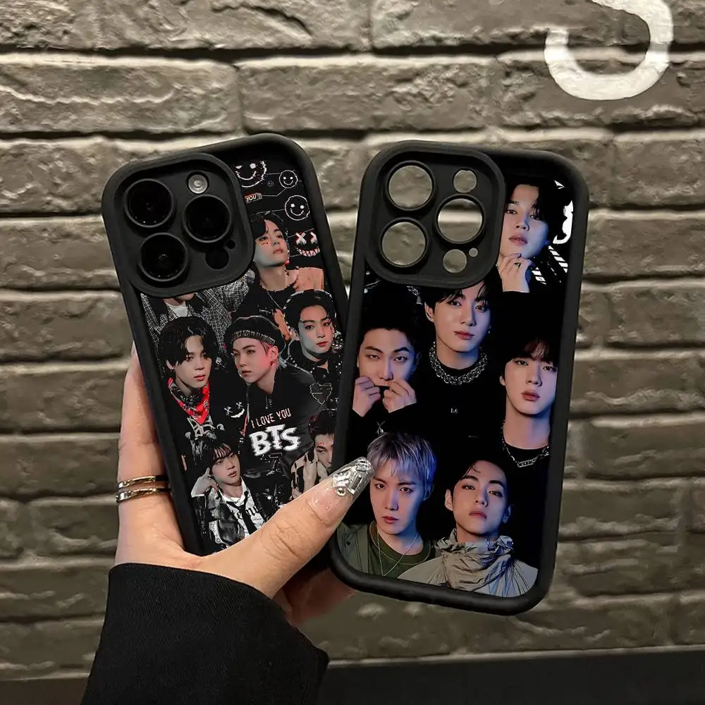 KPOP B-Bts For IPhone 17 Pro Max 13 16 15 11 12 14 Plus Shockproof Soft Phone Cover