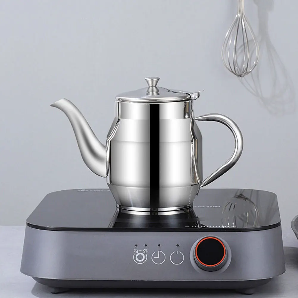 

Durable Stainless Steel Oil Pot For Home Bar Hotel Restaurant Party Buffet Convenient Oil Holder With Strainer Kitchen Supplies