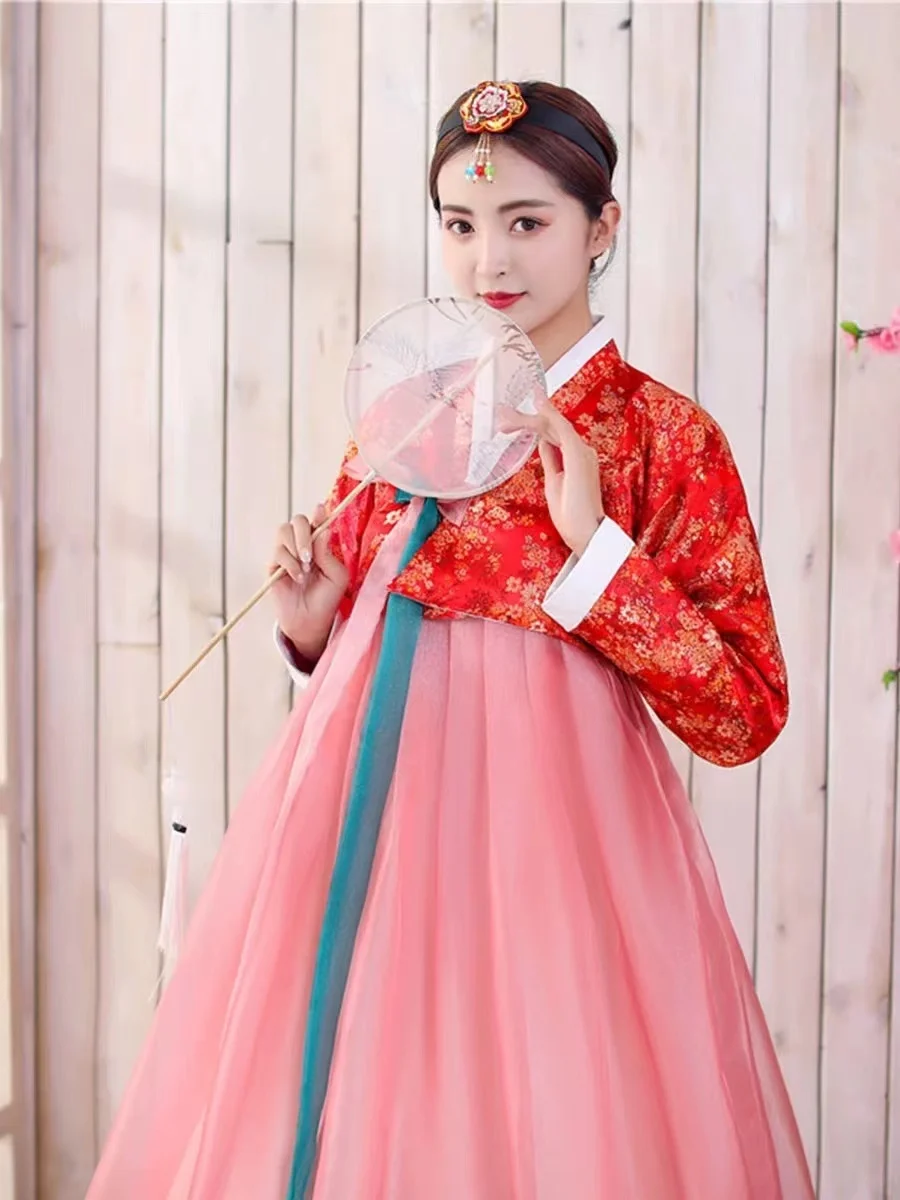 Hanbok performance costume Female traditional court dress Minority Korean dance performance costume set