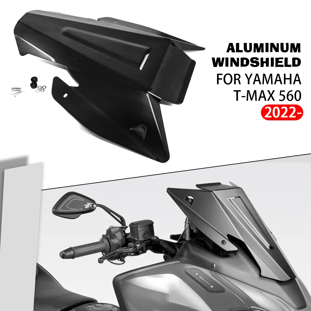 

Motorcycle Windscreen Aluminum Windshield Wind Shield Deflector For YAMAHA TMAX T-MAX 560 TMAX560 T-MAX560 2022 2023 - TECH MAX