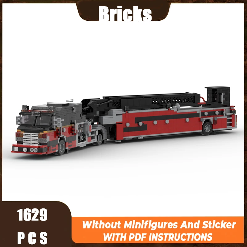 

Exquisite New Product MOC Building Block Model Cloud Ladder Rescue Vehicle Technology Modular Children's Toy Gift DIY Set