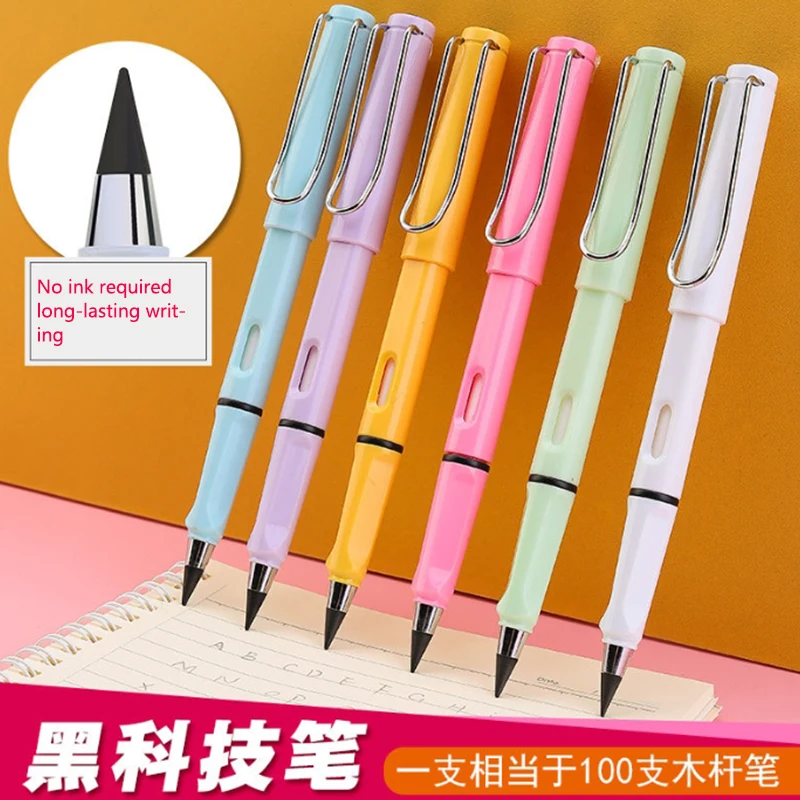 Sem lápis de nitidez com borracha, lápis infinito, sempre, sem tinta, 10pcs