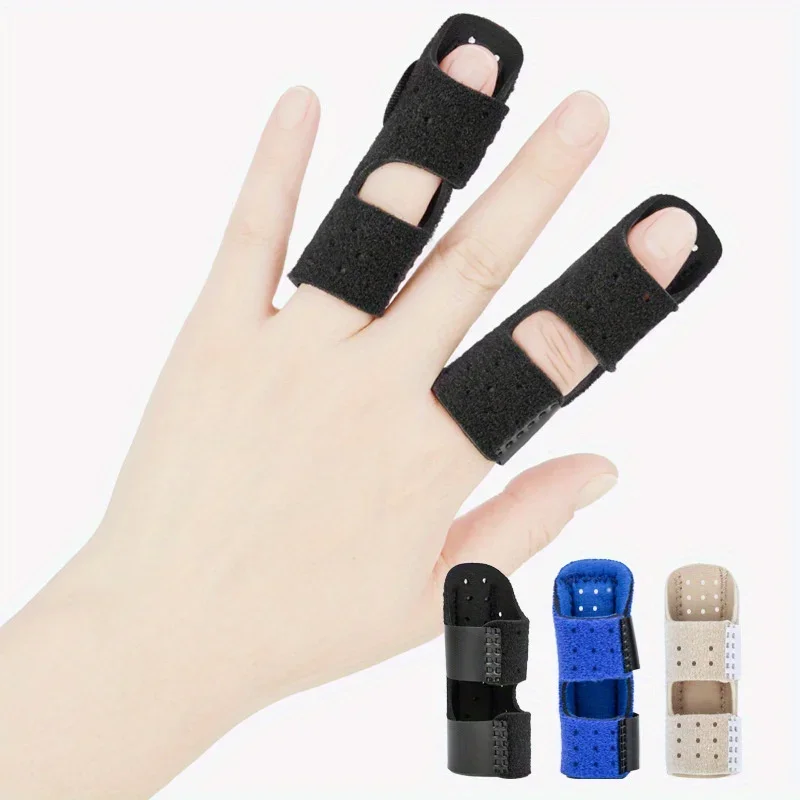 Adjustable Finger Splint Brace, Breathable Finger Support Protector, Finger Straightening Stabilizer for Sprain, Fracture