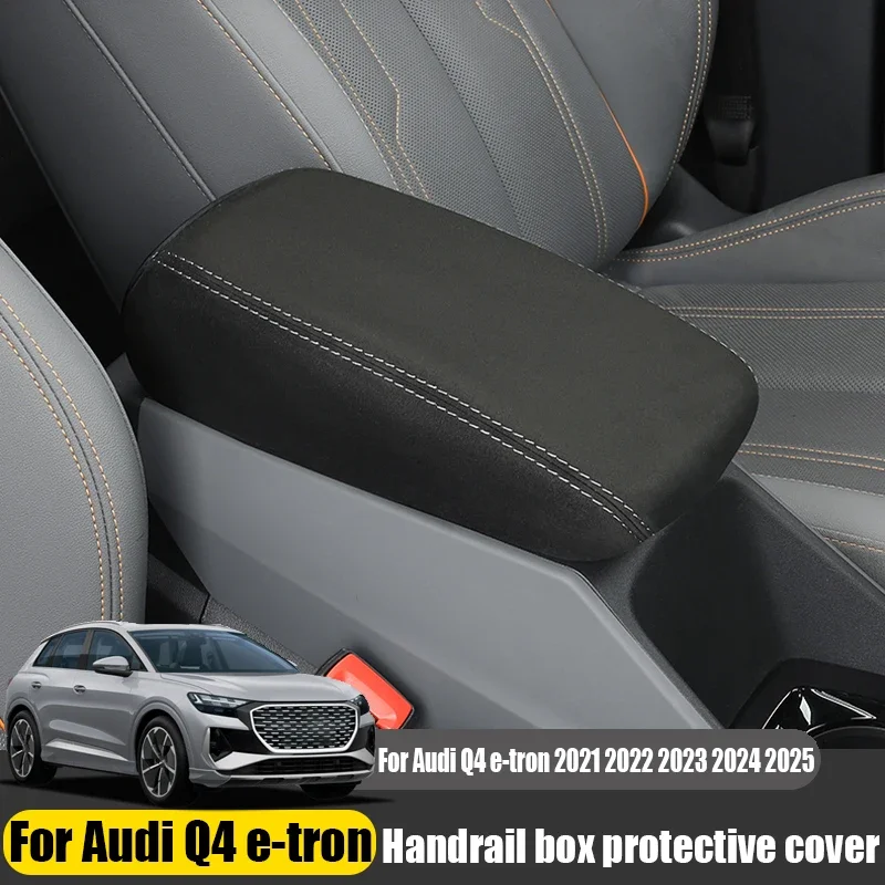 For Audi Q4 e-tron 2021 2022 2023 2024 2025 central control armrest box protective cover pad car interior modification part