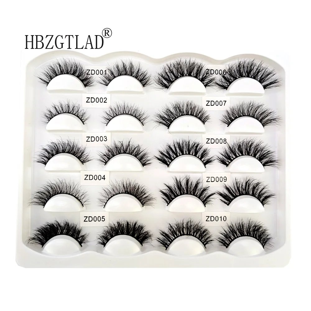 NEW 10Pairs Maquiagem Short Natural Mink Lashes Fluffy Wispy Eyelashes Volume 12mm-15mm False Eyelashes Eyelash Extensio makeup