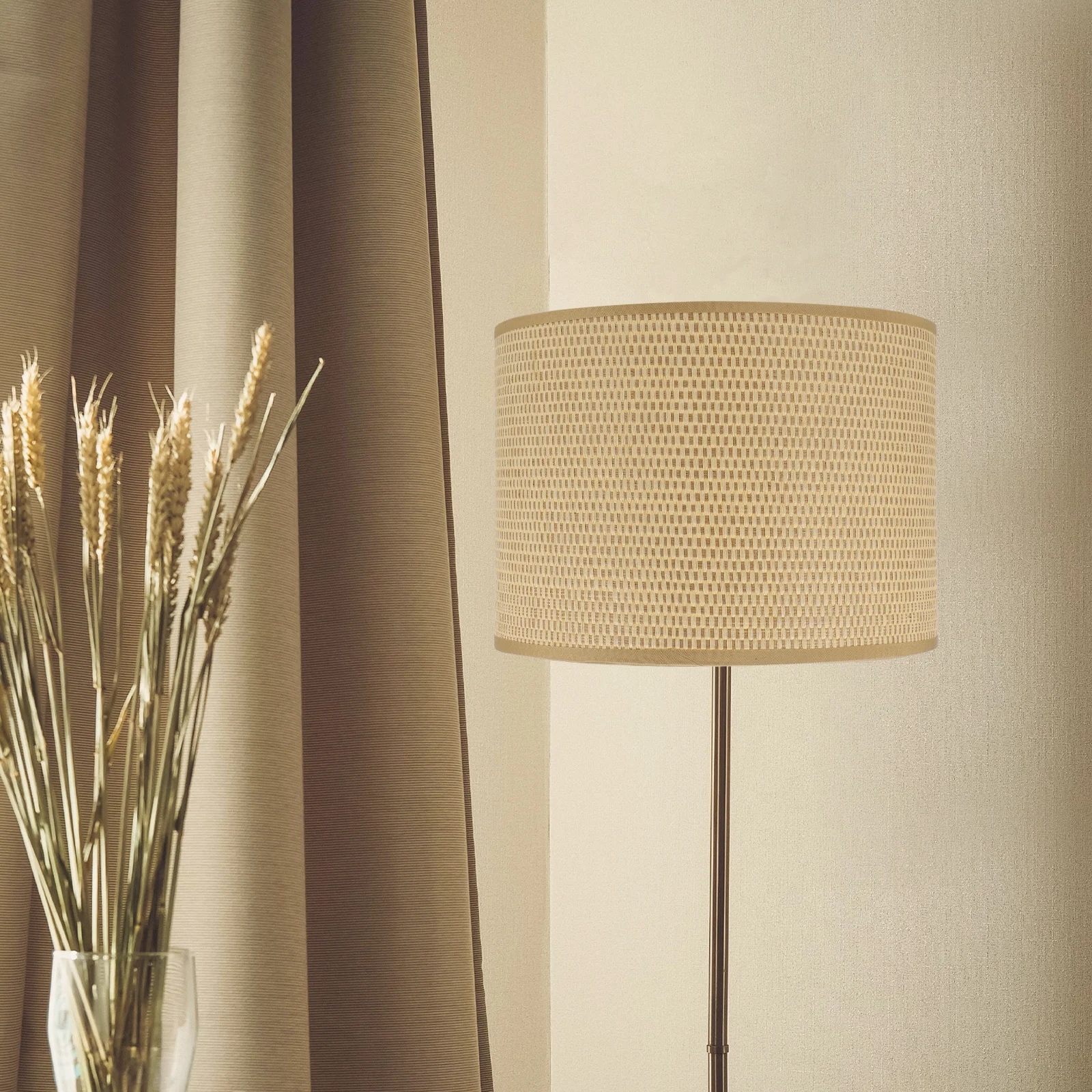 

Lamp Shades Linen Cloth Fabric Cylinder Lamp Shades Table Floor Bedside Lampshade Cover Replacement Soft Light Study Decor