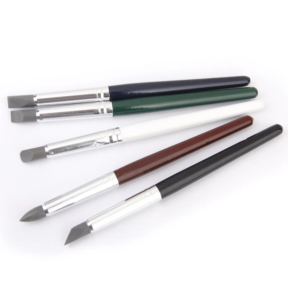 

5 Pcs Silicone Soft-head Pen Wipe Out Tools Clay Shaping Sculpting Shaper Small