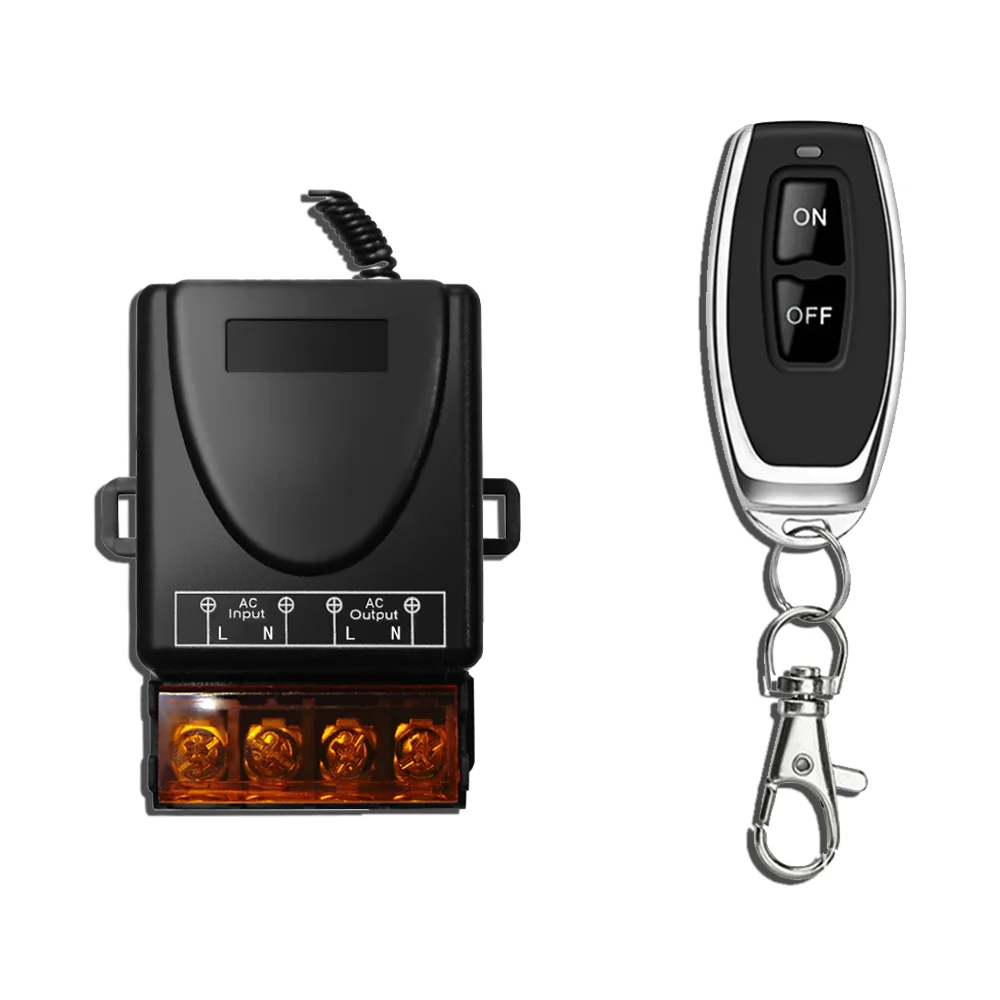 

Interruptor de Control remoto de 433Mhz AC220V 10A transmisor de Control remoto de encendido y apagado alto para Motor de bomba