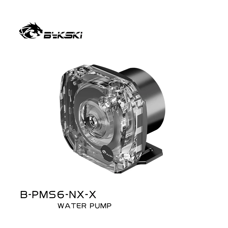 Bykski PWM Bomba de controle de velocidade automática Sistema de resfriamento de água Fluxo máximo 720L / H Compatível com bomba D5 Tampa preta B-PMS6-NX-X