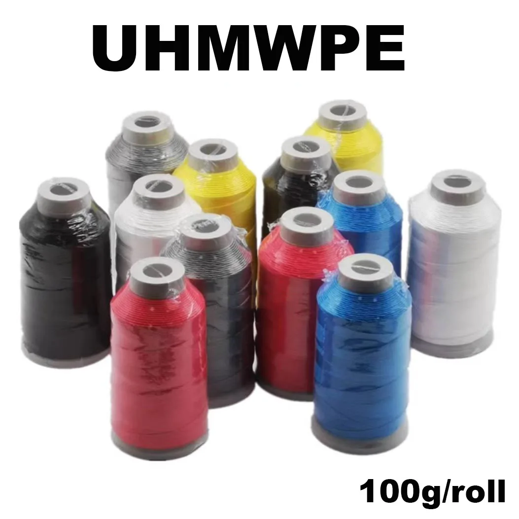 Colored UHMWPE thread for outdoor products, sewing thread, leather high-strength composite thread