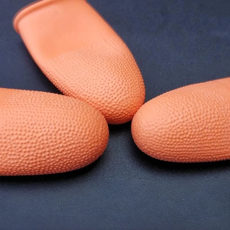 Thickened Silicone Finger Covers Protection Anti-wear Orange 20 Pieces Waterproof Slip-resistant Particle Texture Finger Gloves
