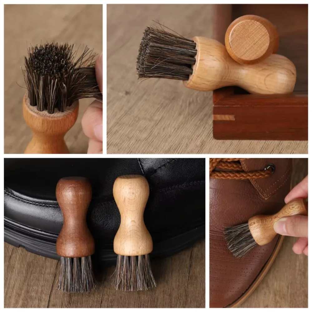 Multi-functional Gourd Handle Fine Cleaning Brush, Dedicated Brush for Leather Oiling, Polishing and Chess Cleaning