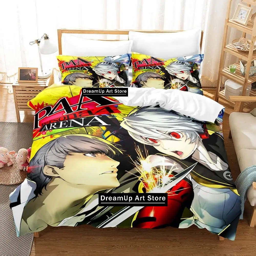 3D Print Fashion Persona 4 P4 Game Bedding Set Boys Girls Twin Queen Full Size Duvet Cover Pillowcase Bed Adult Bedroom