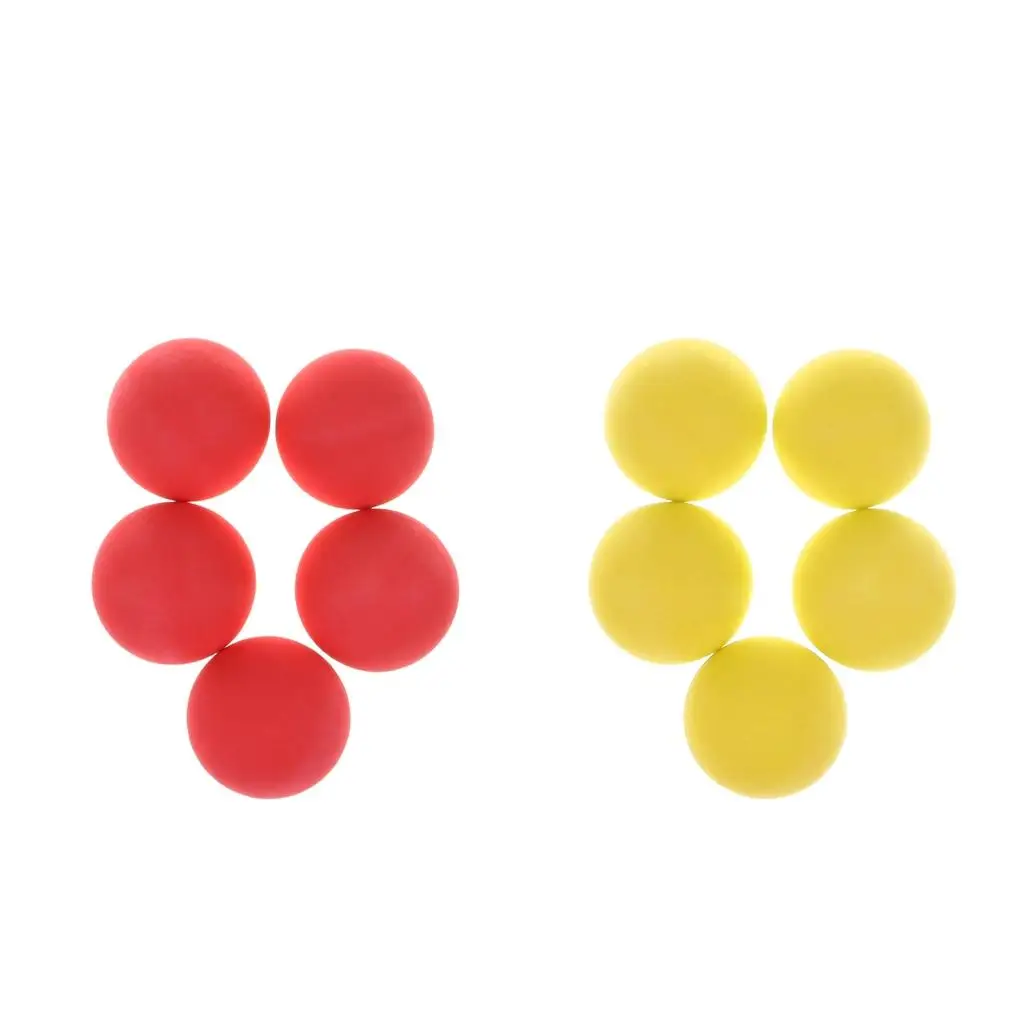 10 piezas de esponja EVA que rebota la pelota mascotas perro gato saltando juguete - amarillo / rojo