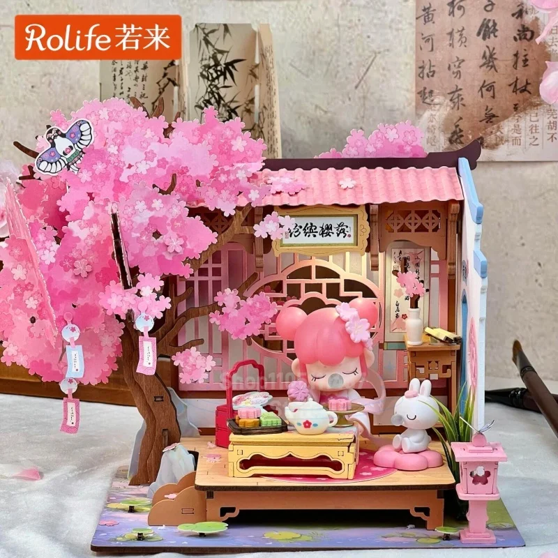 bloques-de-construccion-rolife-nanci-banquete-de-primavera-con-flores-de-cerezo-modelo-hecho-a-mano-casa-de-juguete-para-armar-decoracion-de-escritorio-regalos