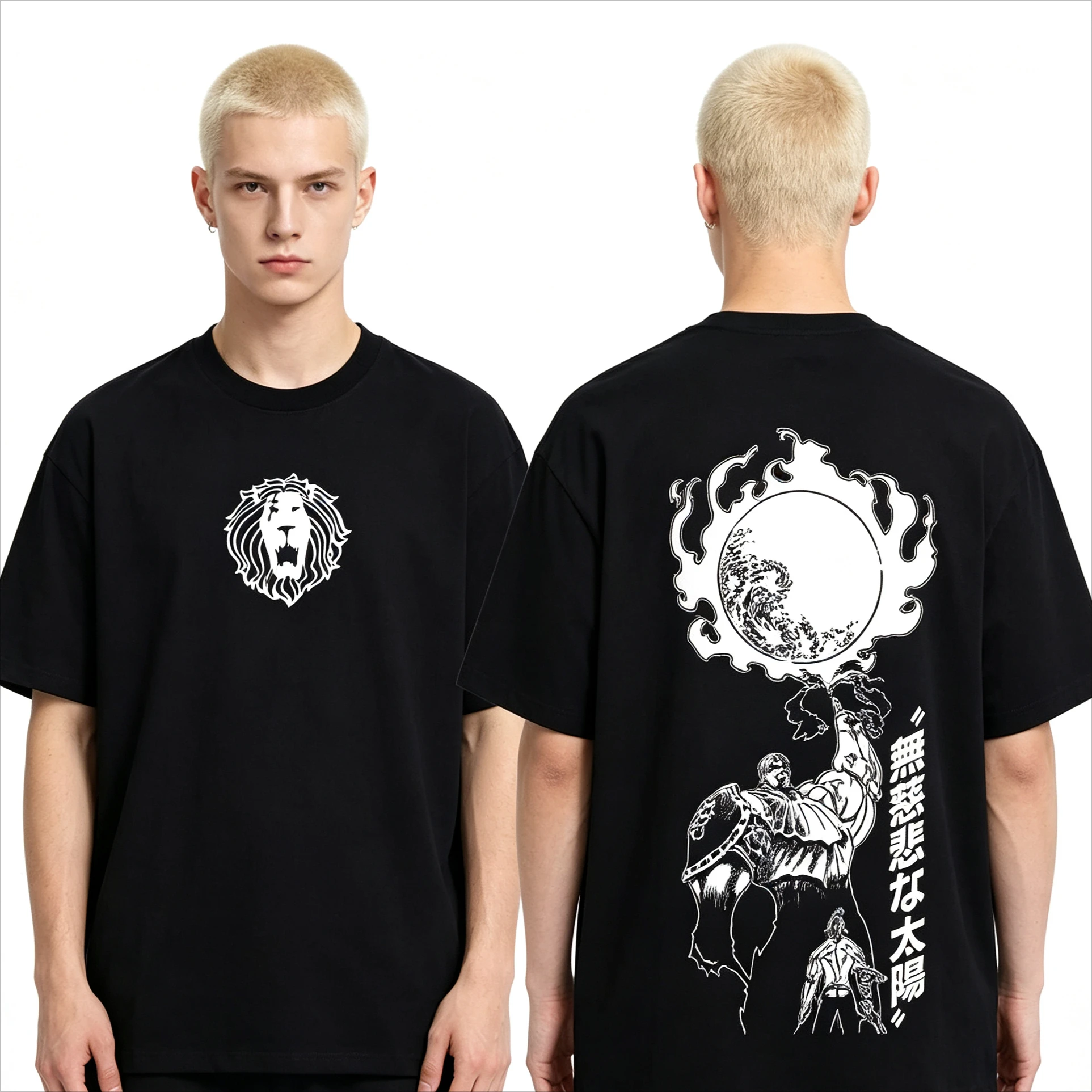 Summer Hot Sale Anime The Seven Deadly Sins Lion's Sin of Pride Escanor T-shirt Men Women Y2K Gothic Cotton Oversized T-shirt