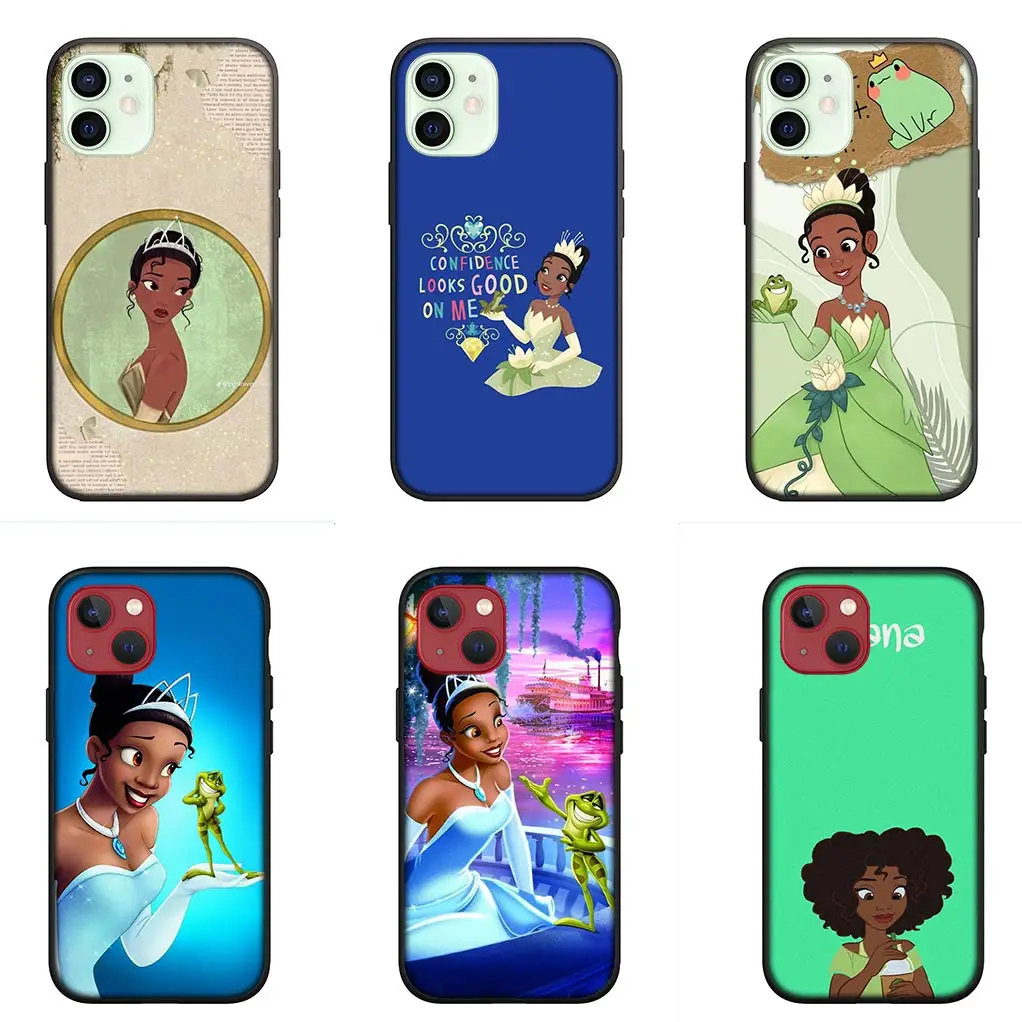 Tiana Princess And the Frog Flexible Phone Cover Case for Apple iPhone 15 14 Plus 13 12 Mini Pro Max + 13Pro 14+ 15+ Soft Coque